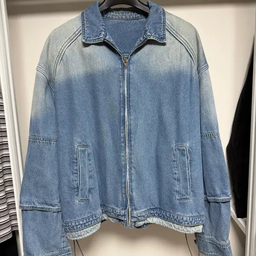 [BUNJANG] Juun.J Oversized Crop Denim Jacket / 준지 오버핏 크롭데님자켓