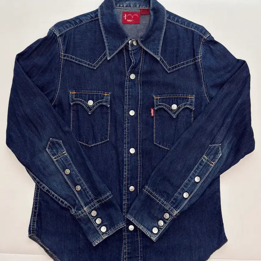 [BUNJANG] Levi's Type 1 Western Denim Shirt M / 리바이스 타입원 웨스턴 데님 셔츠 M