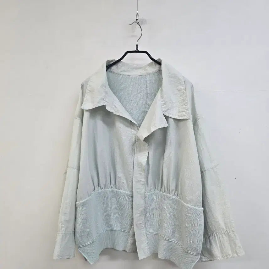 [BUNJANG] System 22 Linen Blend Loose Fit Shirt Outer / 한섬 시스템 22년 린넨혼방 루즈핏 셔츠아우터