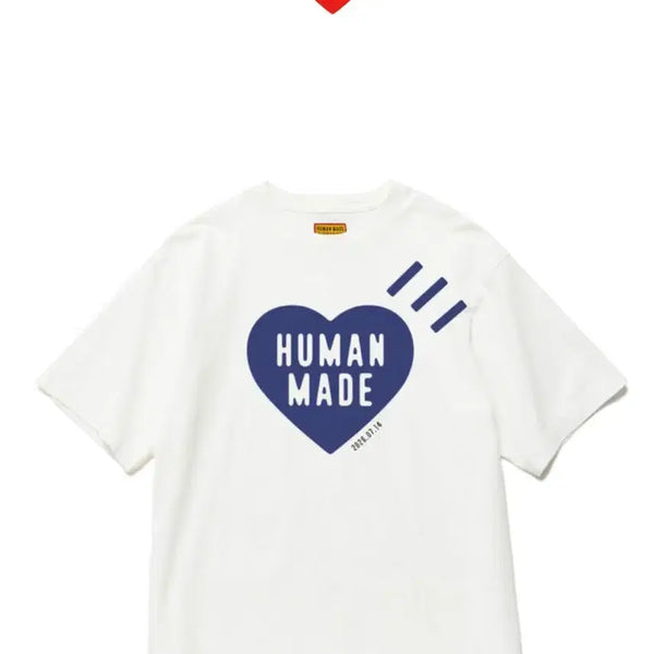 [BUNJANG] Human Made Heart Logo Short Sleeve T-Shirt White / 휴먼메이드 하트 로고 반팔 티셔츠 화이트