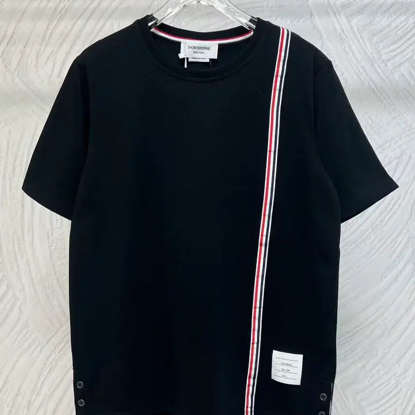 [BUNJANG] Thom Browne Stripe Cotton Short Sleeve T-Shirt / 톰브라운 트라이프 코튼 반팔 티셔츠  매장구매