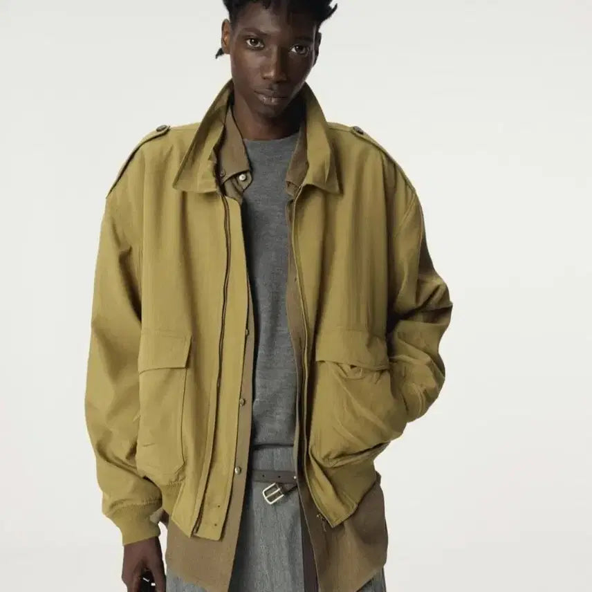 [BUNJANG] RECTO Vintage Crease Jumper Olive / 렉토 빈티지 크리즈 점퍼 올리브 2