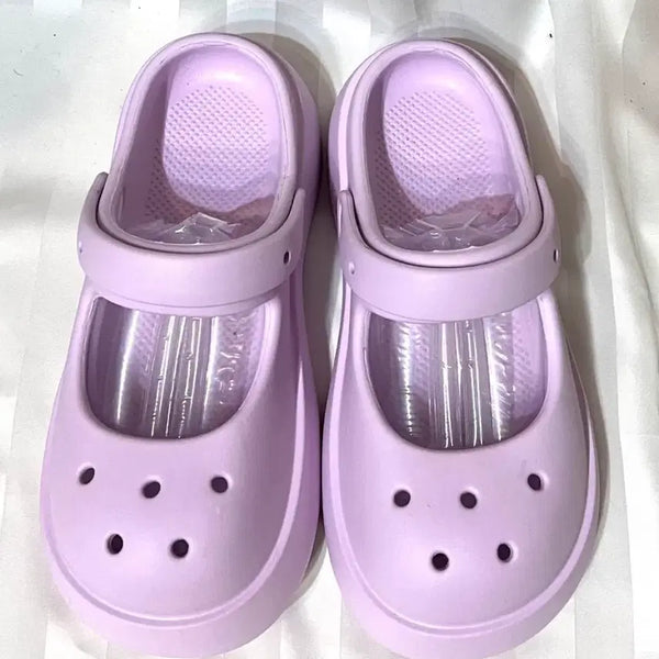 [BUNJANG] Mary Jane Platform Sandals Lilac 240mm / (240-새상품) 라일락 컬러 메리제인 플랫폼 샌들