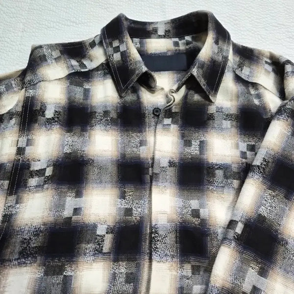 [BUNJANG] Juun.J Jacquard Check Coach Shirt / 준지 자카드 체크 코치셔츠