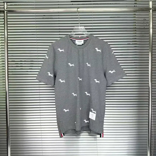 [BUNJANG] Thom Browne Classic Hector Short Sleeve Pique T-Shirt Grey / 톰브라운 클래식 피케 헥터 숏슬리브 티셔츠 그레이 매장구매