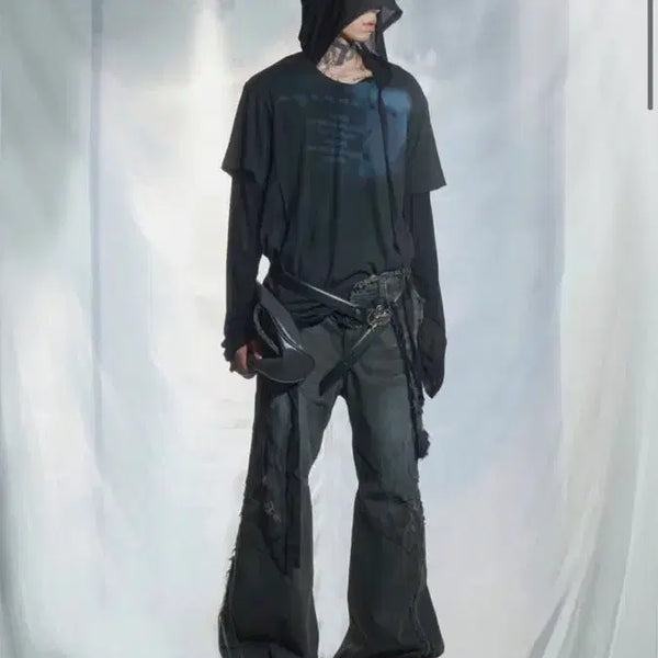 [BUNJANG] Aesynctx Distressed Denim Pants / 에이시넥틱스 디스트레스드 데님 Aesynctx
