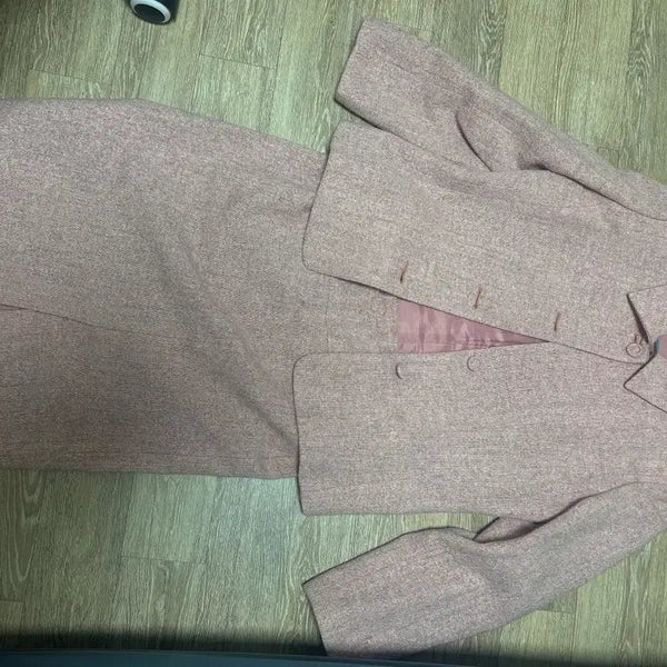 [BUNJANG] Pink Tweed Women's Suit Set / 노이 여성 정장 세트 핑크 트위드