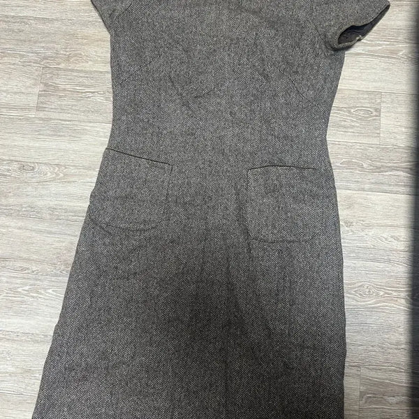 [BUNJANG] Check Pattern Wool Midi Dress Brown / 체크 패턴 원피스 브라운 울