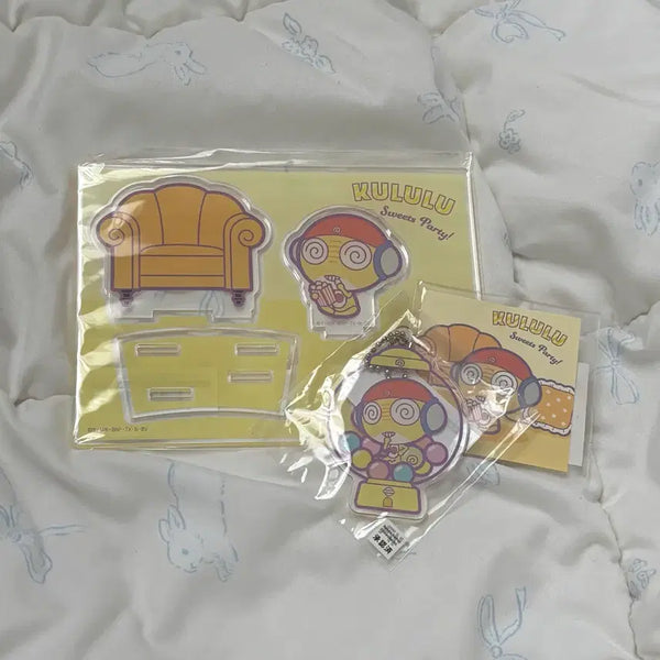 [BUNJANG] Keroro Gunsou Marukuji Kururu Acrylic Diorama, Keyring, and Sticker Set / 개구리중사케로로 마루쿠지 쿠루루 세트