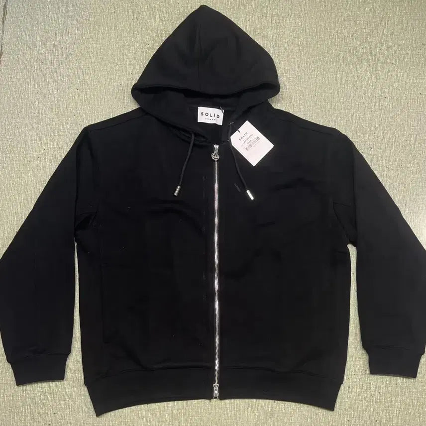 [BUNJANG] Solid Homme Embroidered SDH Tape Back Logo Hoodie Black / 솔리드 옴므 자수 SDH 테이프 백로고 후드티 블랙