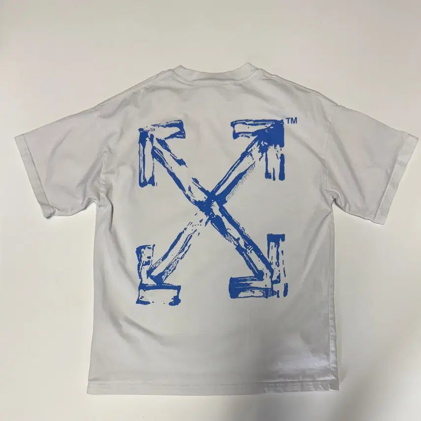 [BUNJANG] Off-White 19ss Arrow Back Print Short Sleeve T-Shirt / 희귀!! 오프화이트 19ss 애로우 뒷 프린팅 반팔 티서츠