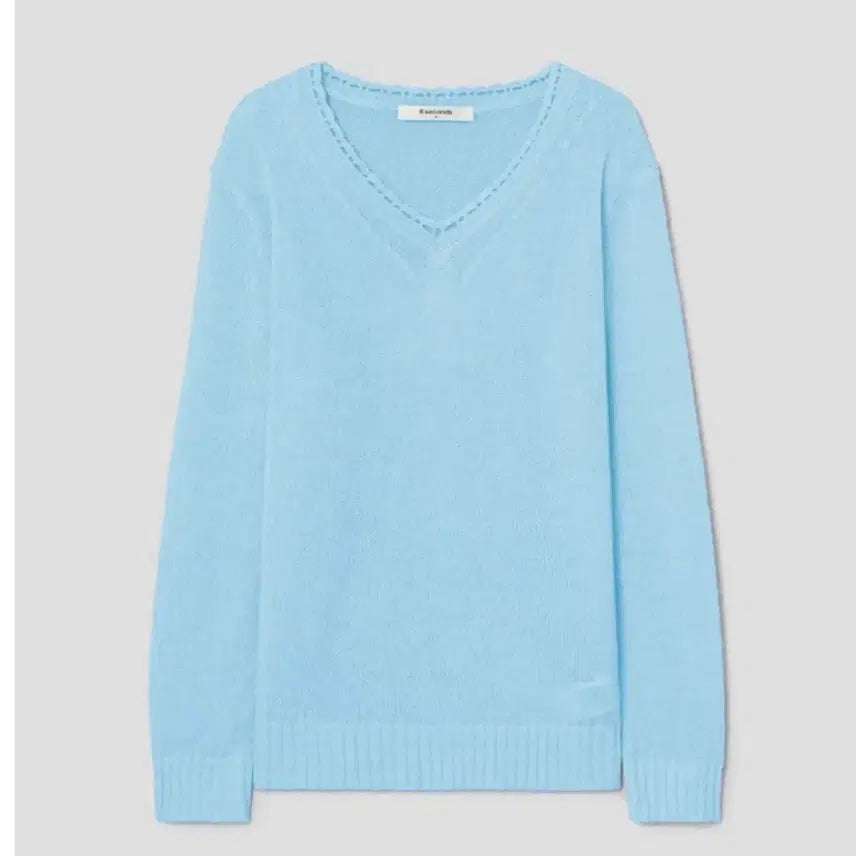 [BUNJANG] 8 Seconds V-Neck Knit Sweater (Sky Blue, Size S) / 에잇세컨즈 블루 니트 (S)