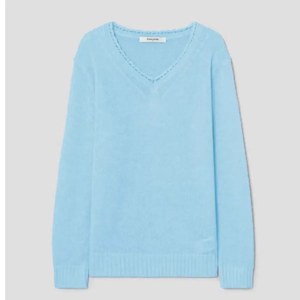 [BUNJANG] 8 Seconds V-Neck Knit Sweater (Sky Blue, Size S) / 에잇세컨즈 블루 니트 (S)