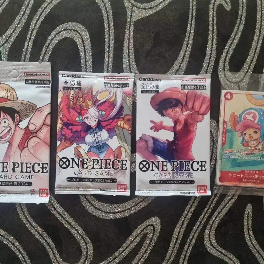 [BUNJANG] One Piece Card Korean & Japanese Promo Packs Bundle Set (Sealed) / 원피스카드 한글판과 일본판 프로모팩 4개 1세트 미개봉 일괄