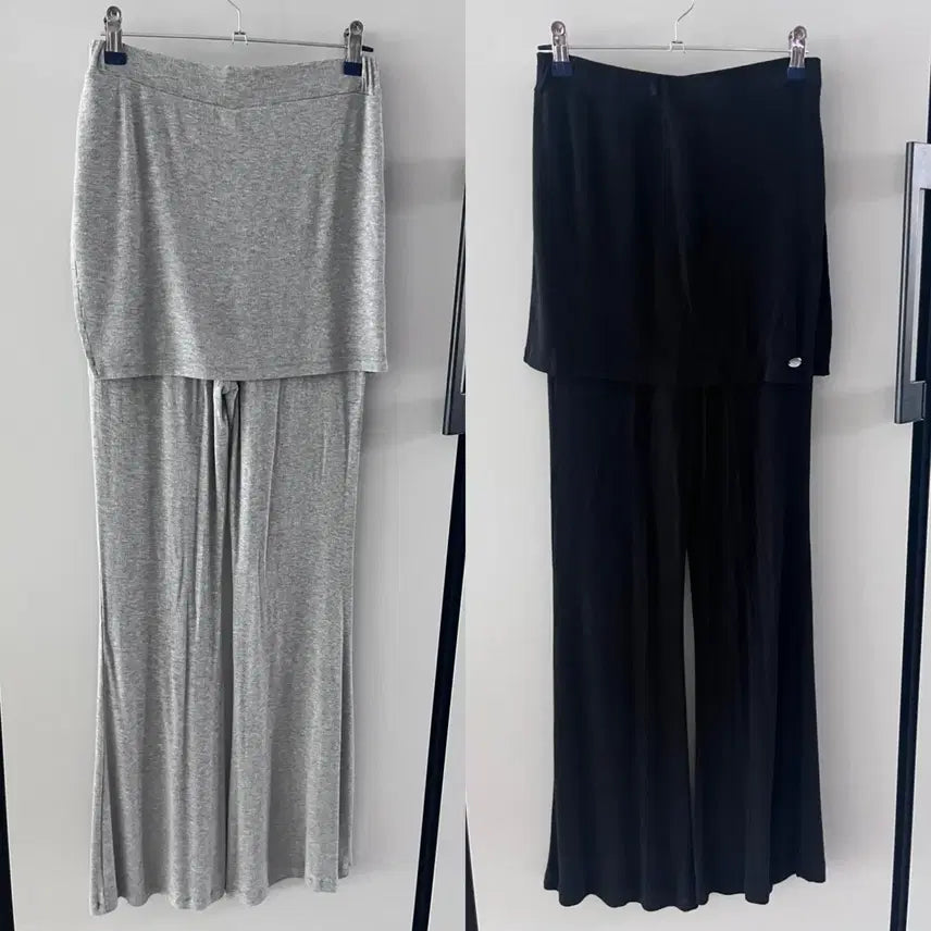 [BUNJANG] HWANG UNNI Wrap Skirt Bootcut Pants / 황언니 랩스커트 부츠컷 팬츠