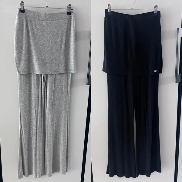 [BUNJANG] HWANG UNNI Wrap Skirt Bootcut Pants / 황언니 랩스커트 부츠컷 팬츠