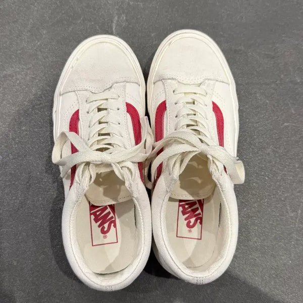 [BUNJANG] Vans Style 36 Marshmallow Racing Red Shoes / 반스 스타일36 마쉬멜로우 레이싱 레드 230