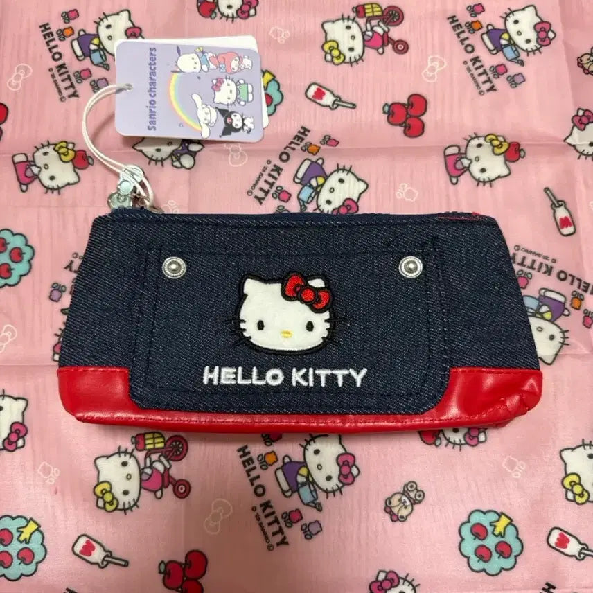 [BUNJANG] Hello Kitty Denim Pencil Case / 헬로키티 청필통