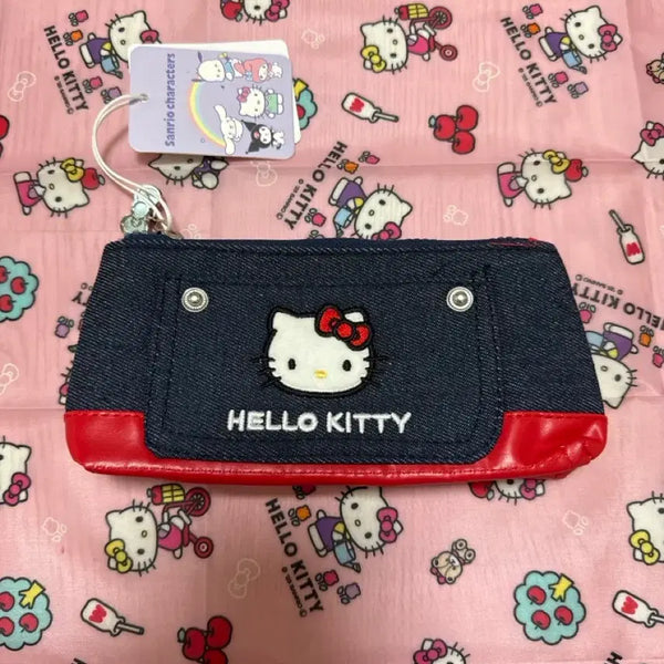 [BUNJANG] Hello Kitty Denim Pencil Case / 헬로키티 청필통