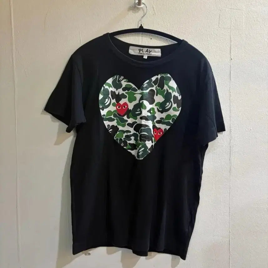 [BUNJANG] Comme des Garçons x BAPE Short Sleeve T-Shirt L / 꼼데가르송x베이프 반팔 L