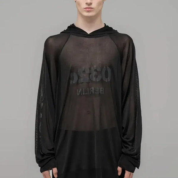[BUNJANG] 032c Berlin Mesh Hoodie Black / 032c 베를린 메쉬 후드티 블랙