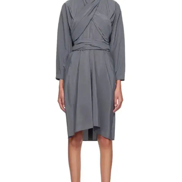 [BUNJANG] Lemaire Knotted Dress Dry Silk Aluminum / 르메르 드라이실크 노티드 원피스