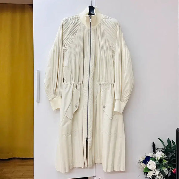 [BUNJANG] Pleats Please White Coat / 플리츠플리즈 코트 화이트