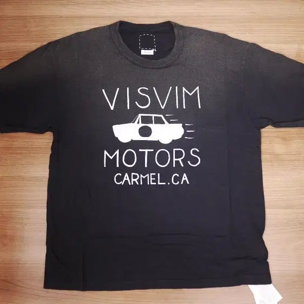 [BUNJANG] BizVim Motors Club Jumbo T-Shirt S/S Damaged Charcoal / 비즈빔 모터스 클럽 점보 티셔츠 S/S 데미지드 차콜