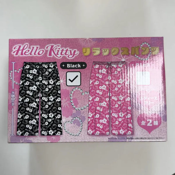 [BUNJANG] Sanrio Hello Kitty Relaxed Fit Pajama Pants Black / 산리오 헬로키티 릴렉스 팬츠 잠옷 바지 블랙 일본 정품