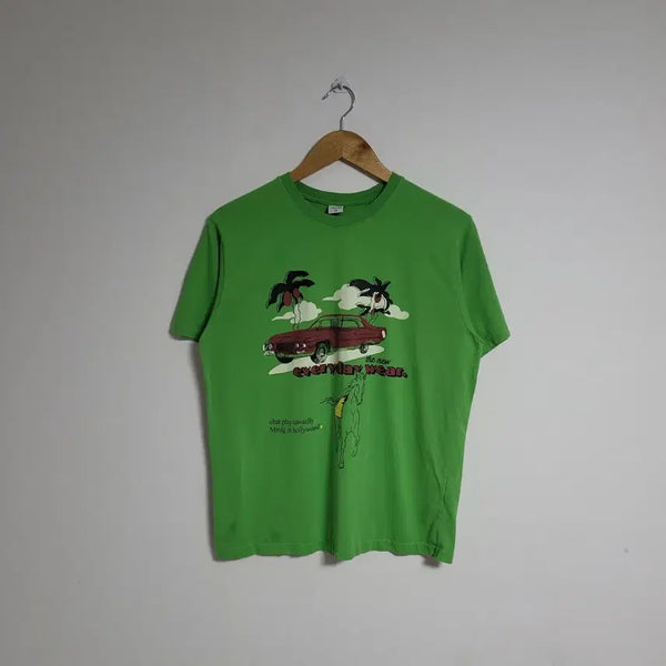 [BUNJANG] Mmlg Green Short Sleeve T-Shirt Size S / (S) Mmlg 엠엠엘지 그린 반팔 티셔츠