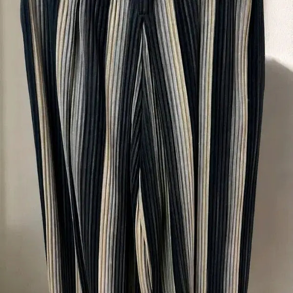 [BUNJANG] Homme Plissé Monthly Stripe Hakamata Pants Size 2 / [2] 옴므플리세 먼슬리 스트라이프 하카마 팬츠
