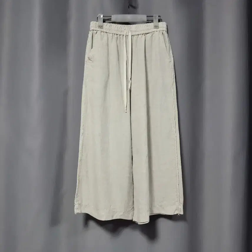 [BUNJANG] 100% Linen Wide Leg Slacks / 린넨100 와이드 슬랙스
