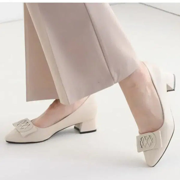 [BUNJANG] Stiletto Square Heel Pumps (225) / (새상품) 스틸레토 사각 4cm 펌프스 225