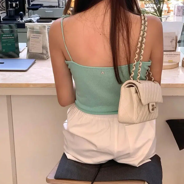 [BUNJANG] Ribbon Strap Tank Top / 샵마그넷 나시