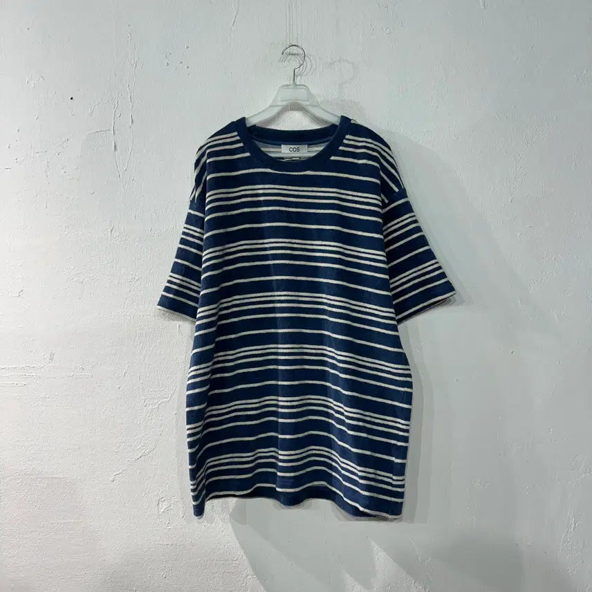 [BUNJANG] COS Striped Terry Oversized T-Shirt L / COS 코스 스트라이프 테리 반팔티 오버사이즈L