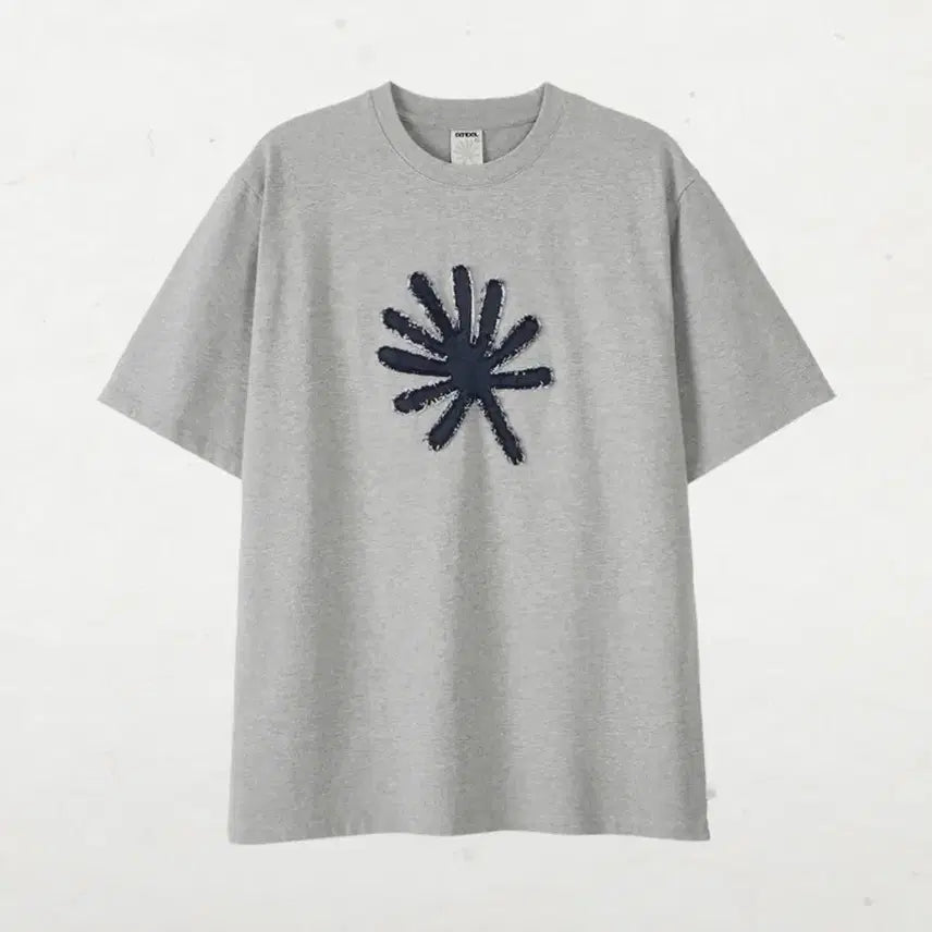 [BUNJANG] Dandel DD Symbol Applique Tee (Grey) / 단델 DD symbol applique tee (GREY)