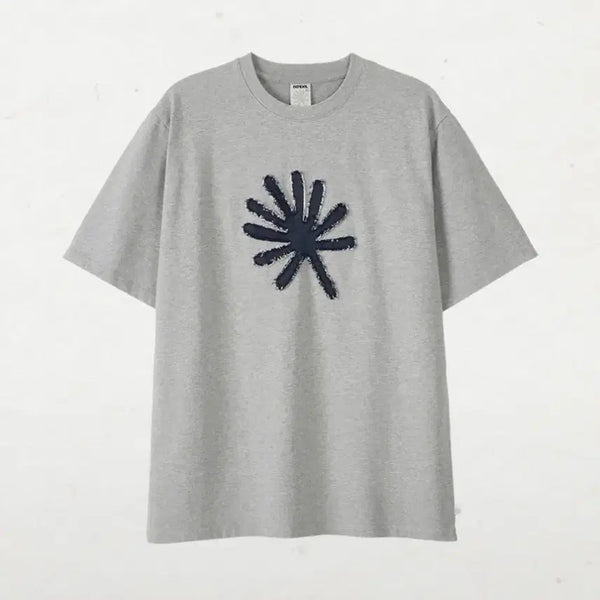 [BUNJANG] Dandel DD Symbol Applique Tee (Grey) / 단델 DD symbol applique tee (GREY)