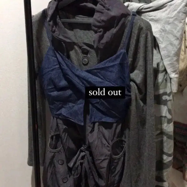 [BUNJANG] Vintage Camo Mix-and-Match Coordi Set with Skirt, Ribbon Top, and Hooded Top / 빈티지 핏개대장 카모 믹스매치 코디셋세트 하주코