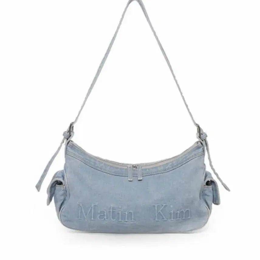 [BUNJANG] Matinkim Dust Denim Side Pocket Bag Light Blue / 마뗑킴 더스트 데님 사이드 포켓 백 라이트 블루
