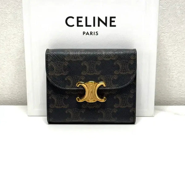 [BUNJANG] Celine Triomphe Bifold Wallet Tan / (정품/A)셀린느 트리옹프 3단 반지갑