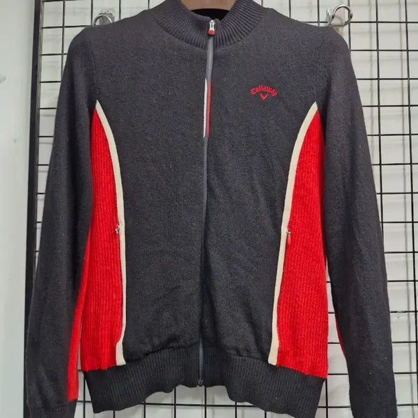 [BUNJANG] Callaway Goose Down Windproof Knit Full Zip Jacket / 95M 캘러웨이 구스다운 방풍 니트 집업.