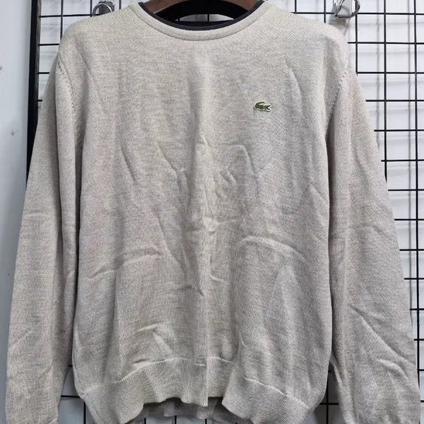 [BUNJANG] Lacoste Crew Neck Knit Sweater Grey 95M / 95M 라코스테 모 니트 그레이