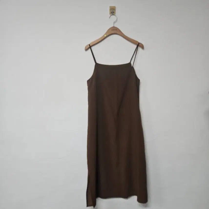 [BUNJANG] Mixxo Brown Spaghetti Strap Long Dress / 미쏘 브라운 끈나시 롱 원피스