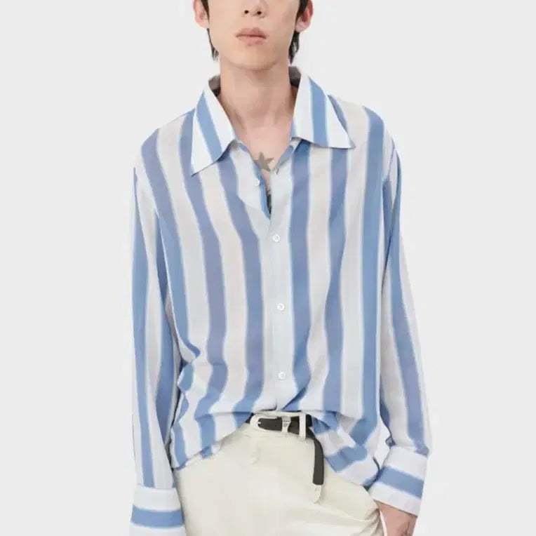 [BUNJANG] Our Legacy Soul Shirt Blue Stripe / 아워레가시 soul shirt blue stripe 46size