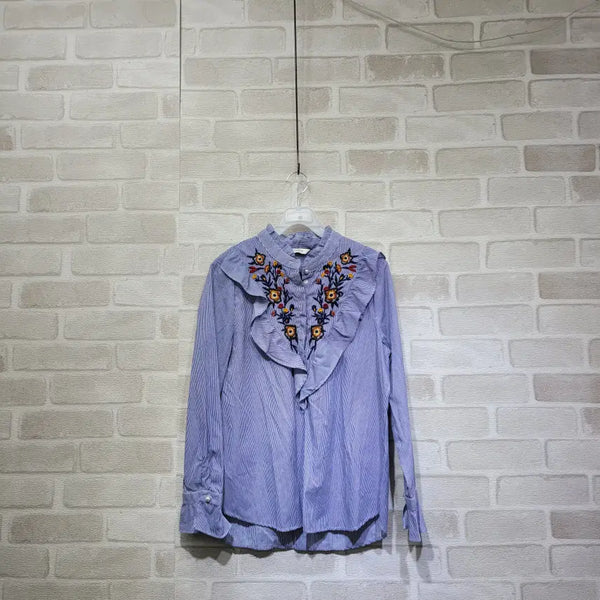 [BUNJANG] Embroidered Shirt Size 66 / ㅎ1521 자수 셔츠 66