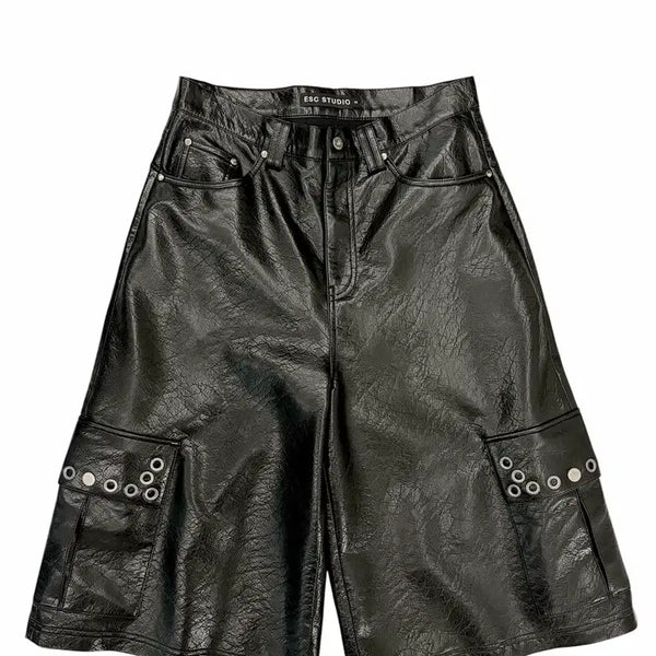 [BUNJANG] ESC STUDIO Leather Bermuda Shorts / ESC STUDIO 레더 버뮤다