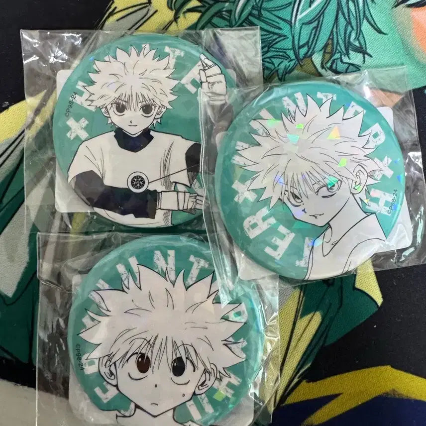 [BUNJANG] Hunter x Hunter Killua 3-Piece Can Badge Set / 헌터헌터 키르아 캔뱃지 3종 일괄(이번주만 판매)