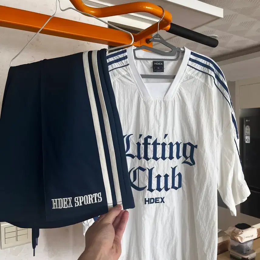[BUNJANG] HDEX Half Sleeve T-shirt and Shorts Set - Navy / 에이치덱스 새상품 반팔반바지 셋업 XL