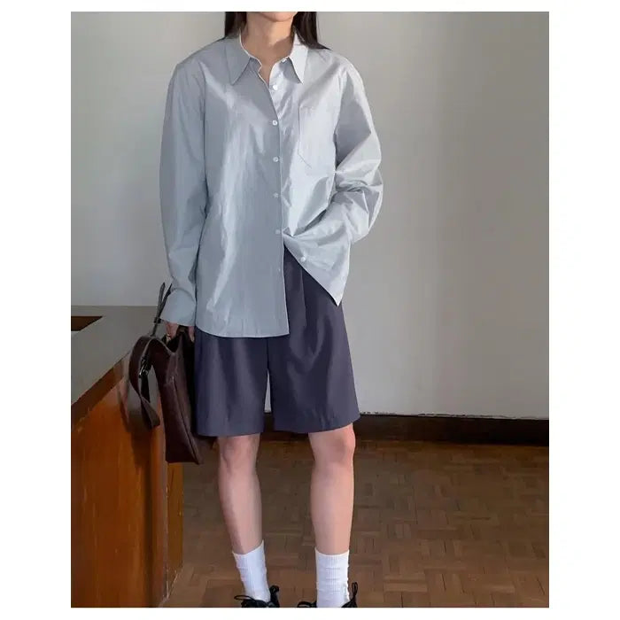 [BUNJANG] Mode Farbe Pinched Bermuda Shorts (Beige, Charcoal) / 2C)pe 핀턱 버뮤다팬츠 하프팬츠 베이지 차콜 반바지 S M