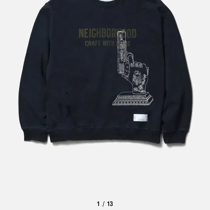 [BUNJANG] Neighborhood Savage Sweatshirt Long Sleeve Black XL / 네이버후드 세비지 스웻 셔츠 롱슬리브 블랙 (XL) 판매합니다.